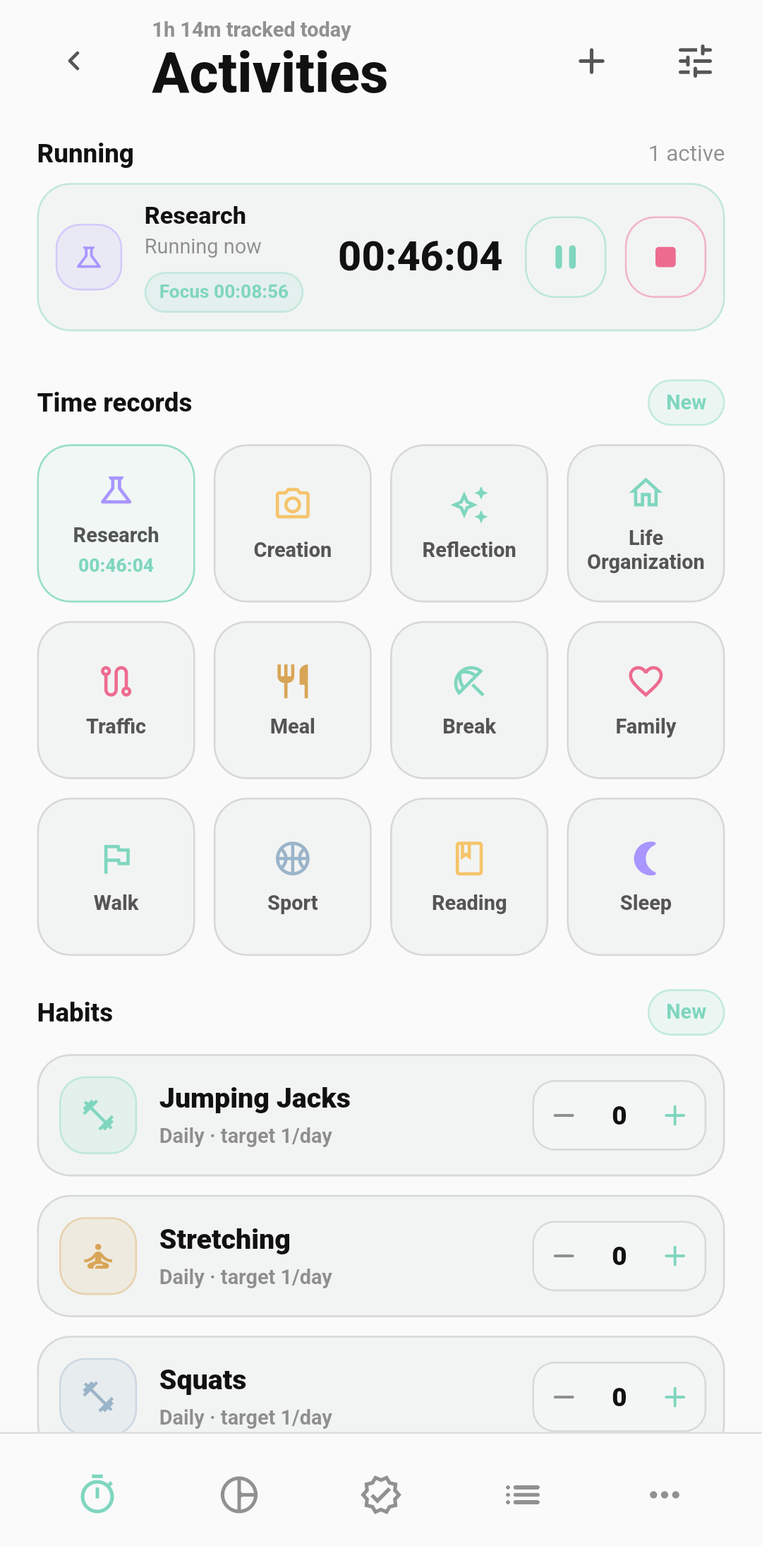 Android Awareness Log example