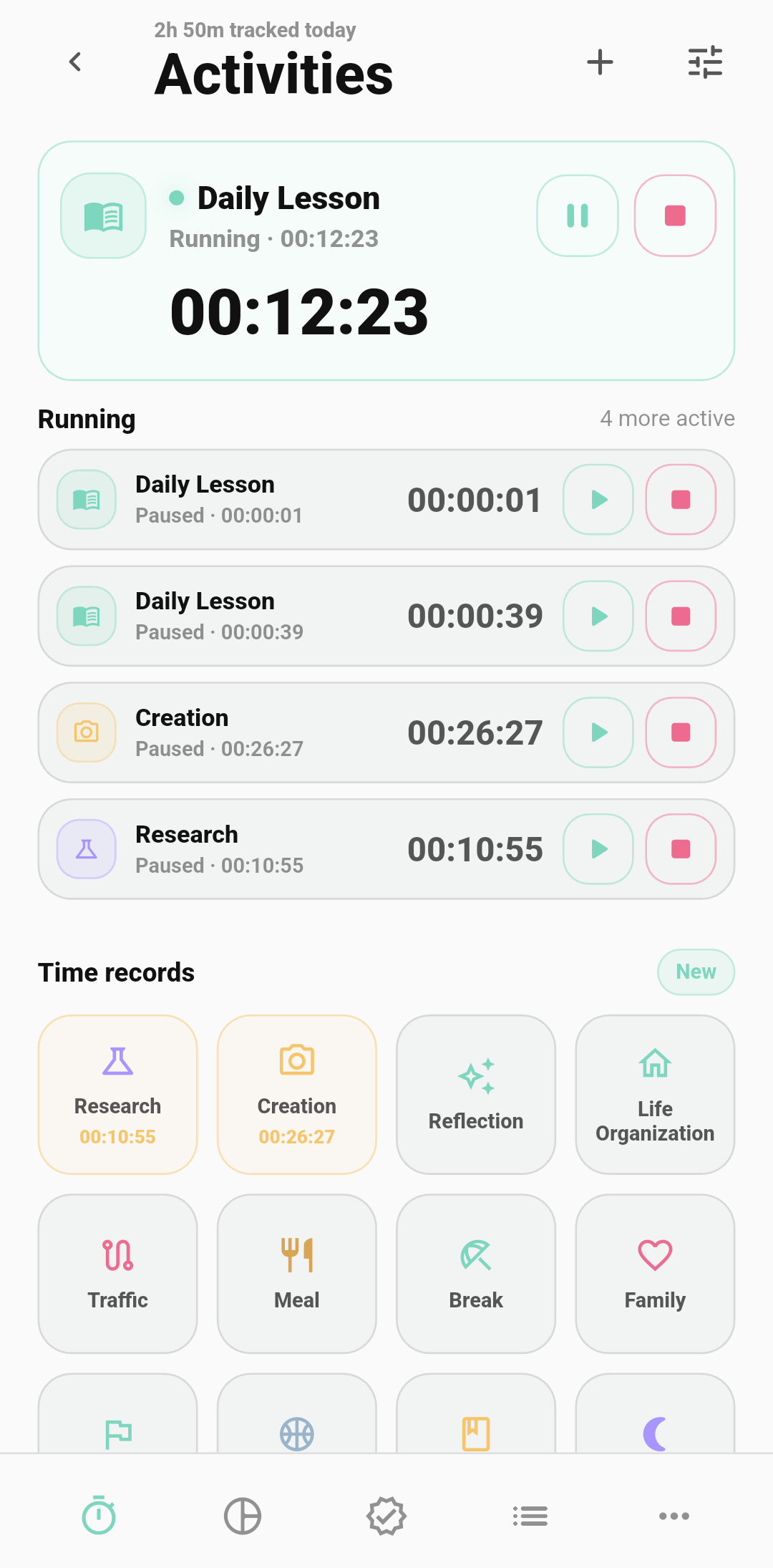 Floating timer example